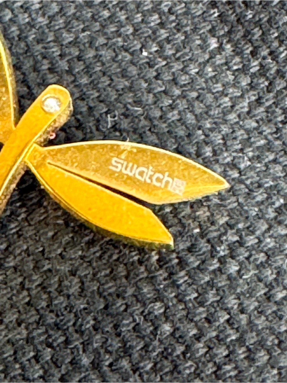 Swatch Gold Dragonfly Pendant- Elegant Womens Jewelry - Picture 7 of 9